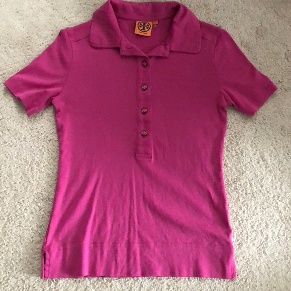 Tory Burch Tops - Tory Burch pink polo shirt